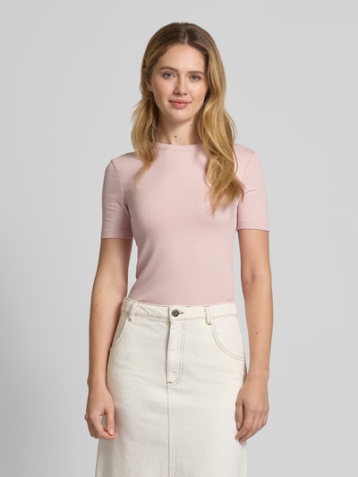 Tommy Hilfiger T-Shirt aus Viskose-Mix mit Rundhalsausschnitt Rosa 4