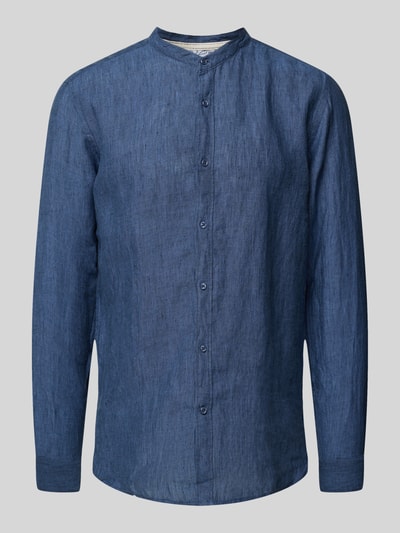 FIL NOIR Regular fit zakelijk overhemd met opstaande kraag, model 'ANCONA' Marineblauw - 2