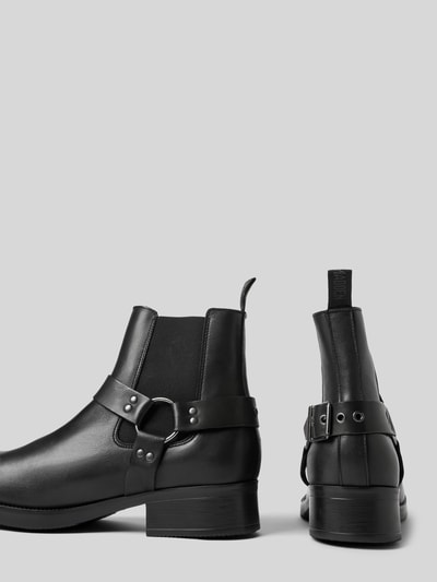 Steve Madden Boots van leer met labeldetail, model 'ANTONN' Zwart - 2