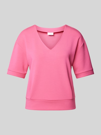 Sportalm T-Shirt mit abgerundetem V-Ausschnitt Pink 2