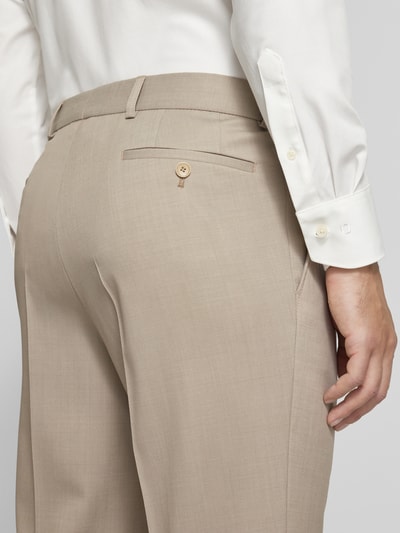 Carl Gross Regular Fit Anzughose mit Bügelfalten Modell 'Sendrik' Beige Melange 3