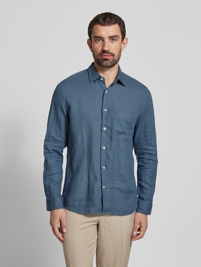 Marc O'Polo Regular Fit Freizeithemd aus reinem Leinen Blau 4