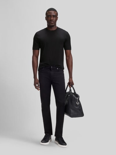 BOSS Regular fit t-shirt van puur katoen model 'Thompson 02' Zwart - 1