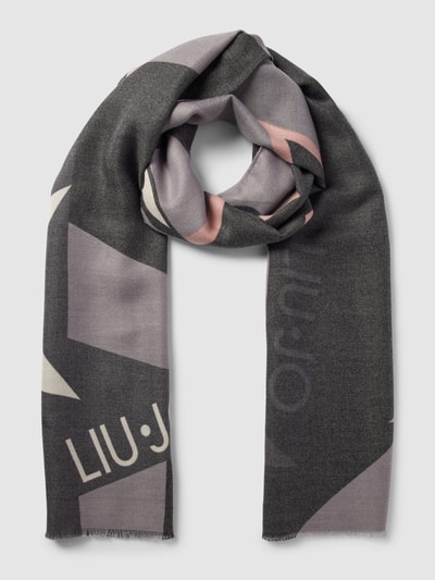 Liu Jo White Schal mit Allover-Muster Black 2