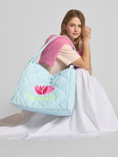 miss goodlife Handtasche mit Steppnähten Hellblau 1