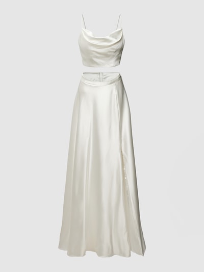 Luxuar Brautkleid mit Wasserfall-Ausschnitt Offwhite 2