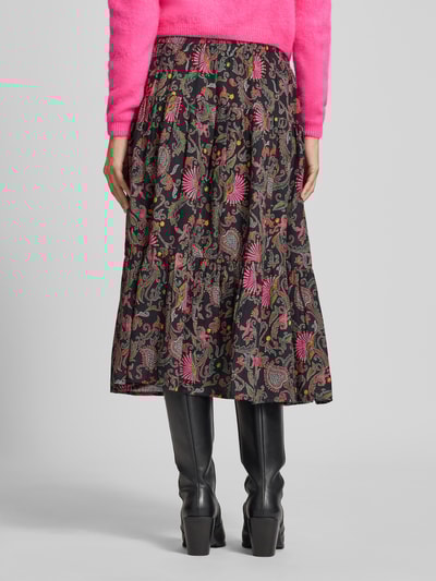 LOLLYS LAUNDRY Midirok in laagjeslook, model 'Morning' Antraciet - 5