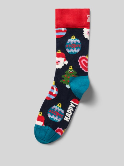 Happy Socks Socken mit weihnachtlichem Motivprint Dunkelblau 1