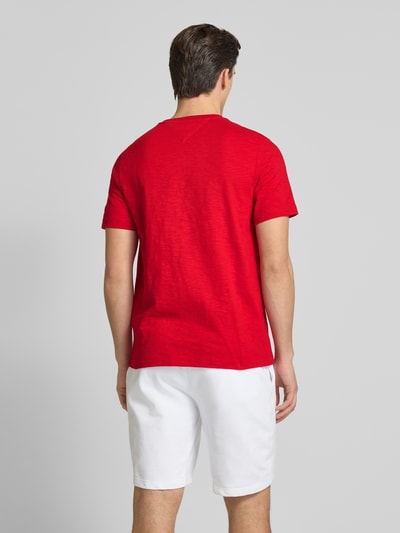 Tommy Hilfiger T-shirt met labelstitching Rood - 5