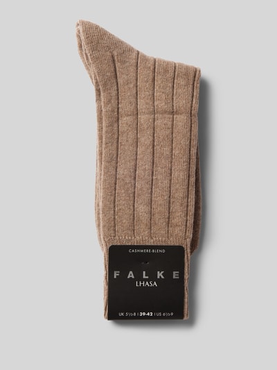 Falke Socken mit Label-Detail Modell 'LHASA' Beige 3