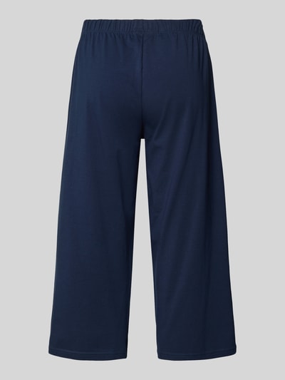 Skiny Spodnie od piżamy o kroju relaxed fit z nadrukiem z logo Ciemnoniebieski 3