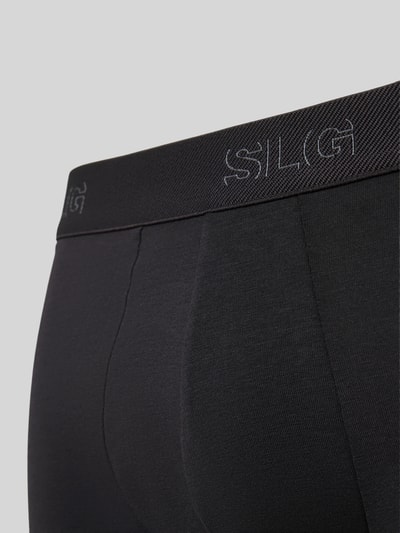 SLG Boxershort met elastische logo in band in een set van 2 stuks Antraciet - 2