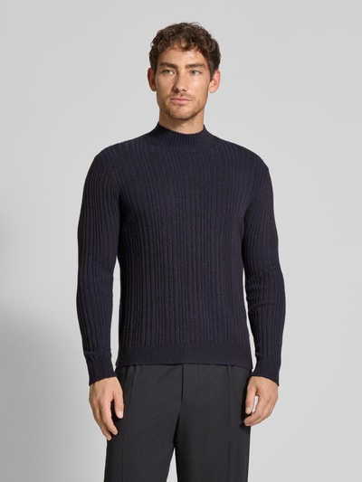Cinque Gebreide pullover met ribboorden, model 'BRIAN' Donkerblauw - 4