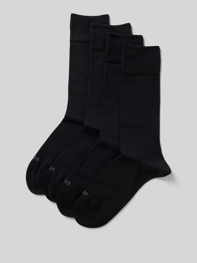 BOSS Socken mit Label-Print im 4er-Pack Black 1