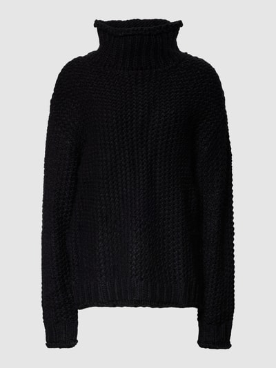 NA-KD Oversized Strickpullover mit Stehkragen Black 2