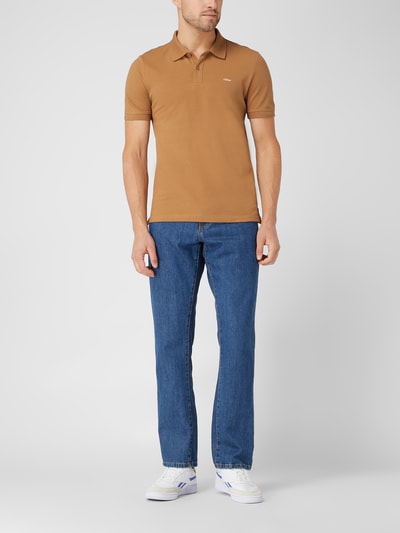 s.Oliver RED LABEL Slim fit poloshirt van piqué  Lichtbruin - 1