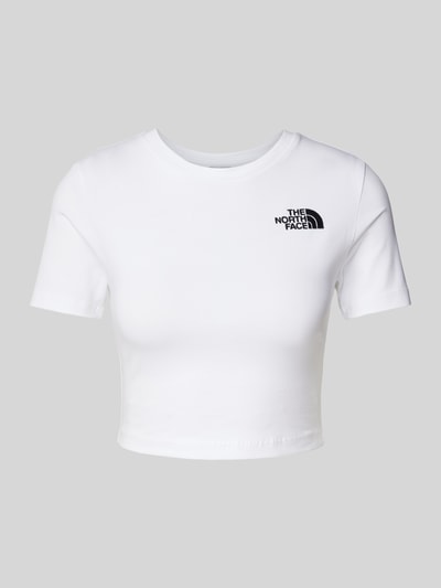 The North Face Cropped T-Shirt mit Label-Stitching Weiss 2