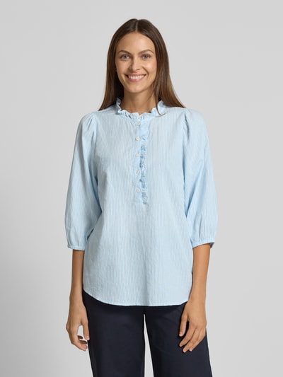 FREE/QUENT Regular fit blouse met 3/4-mouwen, model 'Rolly' Lichtblauw - 4