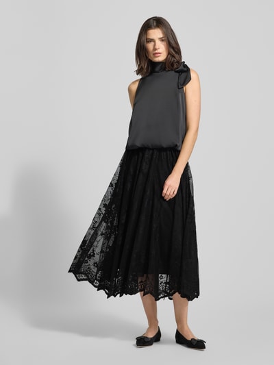 FREE/QUENT Midirock mit elastischem Bund Modell 'LALLY' Black 1