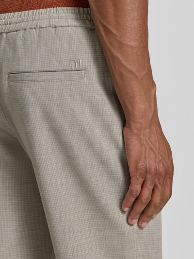 Les Deux Kleingemusterte Hose mit elastischem Bund Sand 3