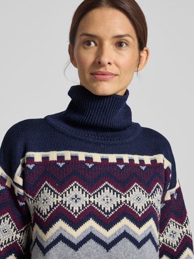 Dale of Norway Sweter z golfem o luźnym kroju z mieszanki wełny model 'RANDABERG' Jasnoniebieski melanż 3