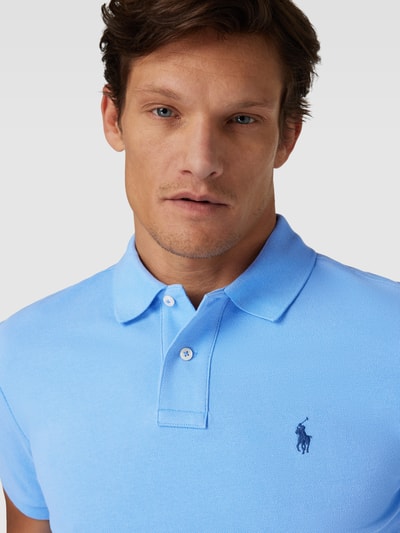 Polo Ralph Lauren Regular fit poloshirt met labelstitching Bleu - 3