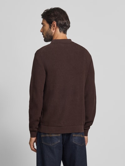 MCNEAL Strickjacke mit Stehkragen Schoko Melange 5