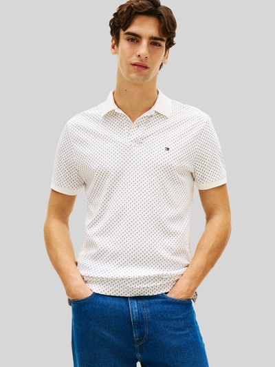 Tommy Hilfiger Regular Fit Poloshirt aus reiner Baumwolle Offwhite 4