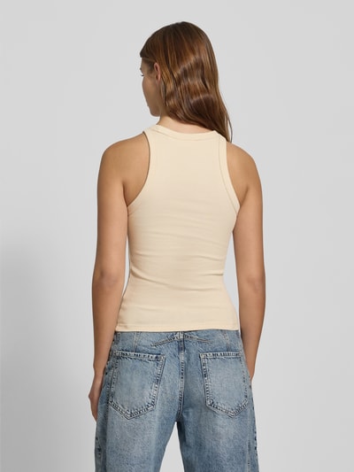 Calvin Klein Jeans Tanktop met labelstitching en ronde hals Beige - 5