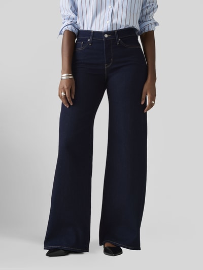 Levi's® 300 Wide leg jeans van katoenmix in 5-pocketmodel Marineblauw - 4