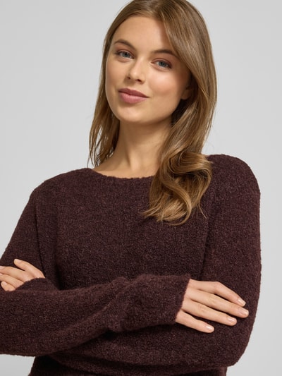Marc O'Polo Regular Fit Strickpullover aus Schurwoll-Mix mit Alpaka-Anteil Bordeaux 3