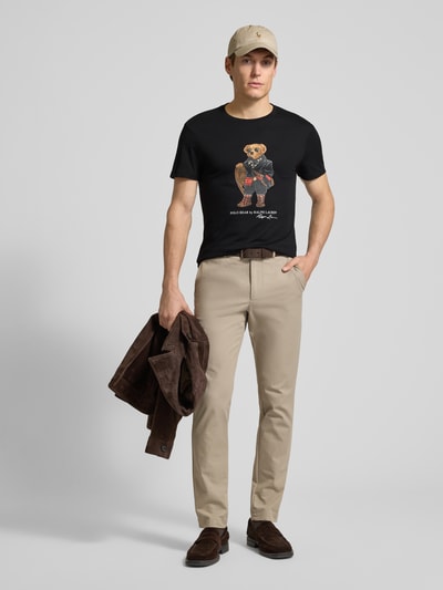 Polo Ralph Lauren Custom Slim Fit T-Shirt mit Motiv-Print Black 1
