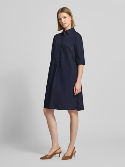 Christian Berg Woman Selection Knielanges Hemdblusenkleid mit Knopfleiste Marine 1