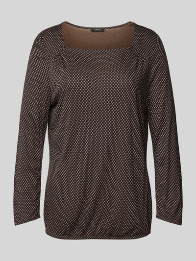 OPUS Longsleeve mit Square-Neck-Ausschnitt Modell 'Sandya' Hellbraun 2