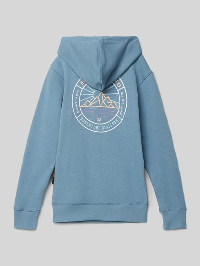 Billabong Hoodie mit Label-Motiv-Print Modell 'COMPASS' Rauchblau 3