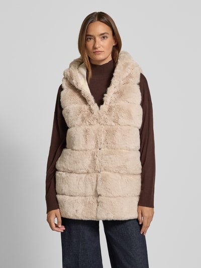 Apricot Weste aus Kunstfell mit Steppnähten Offwhite 4
