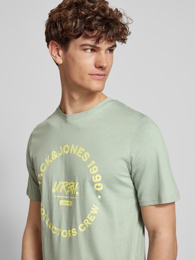 Jack & Jones T-shirt z nadrukiem z logo model ‘SIMON’ Miętowy 3