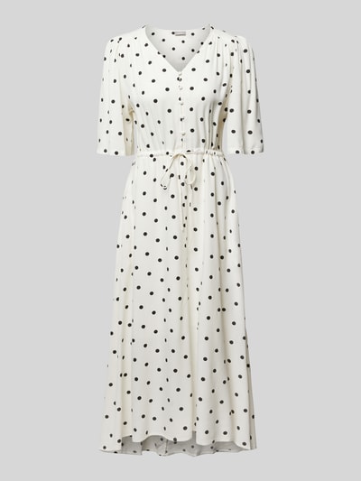 Fransa Sukienka midi ze wzorem na całej powierzchni model ‘Kama’ Złamany biały 2