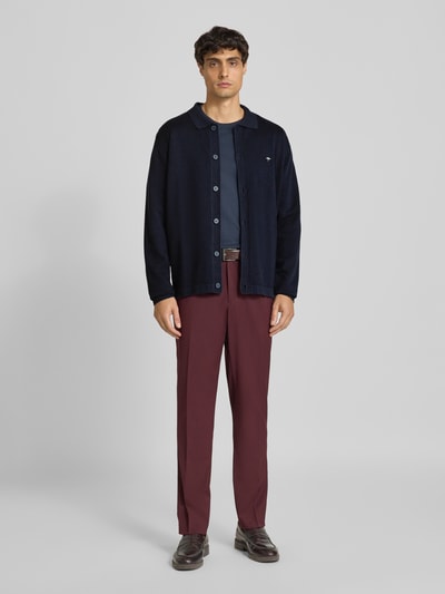 Fynch-Hatton Kurtka z dzianiny z listwą guzikową Granatowy 1