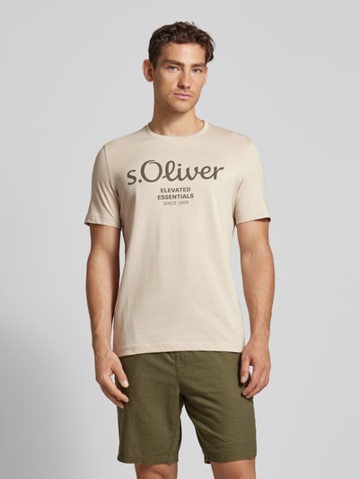 s.Oliver RED LABEL T-Shirt mit Rundhalsausschnitt Beige 4