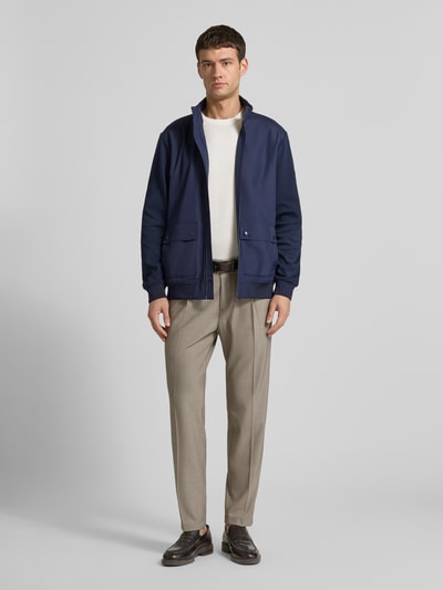 Christian Berg Men Sweatjacke mit Stehkragen Marine 1