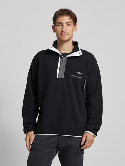 COLUMBIA Sweatshirt met opstaande kraag, model 'HELVETIA' Zwart - 4