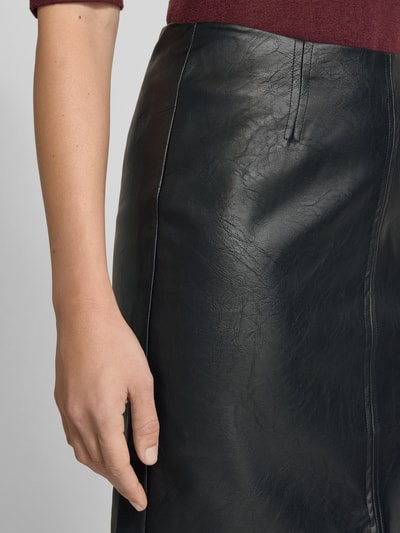 ICHI Spódnica mini z imitacji skóry model ‘KATE’ Czarny 3
