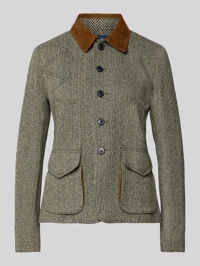 Polo Ralph Lauren Slim fit blazer van wolmix met klepzakken Zwart - 2