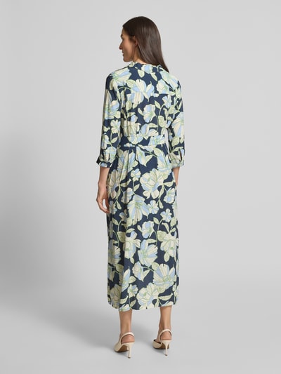 MORE & MORE Hemdblusenkleid mit Bindegürtel Blau 5