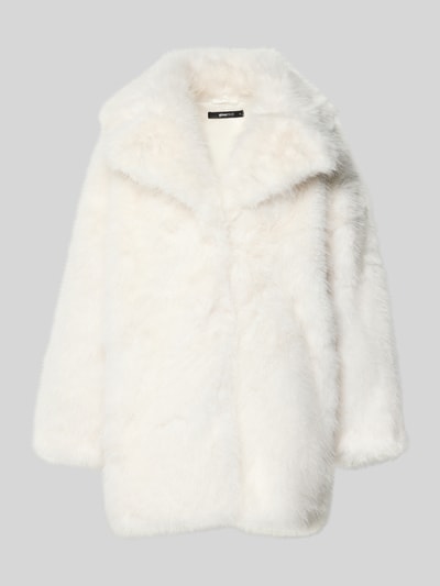 Produktfoto, Mantel aus Kunstfell mit Reverskragen von Gina Tricot in Weiß, weiche Textur, Regular Fit, neutrale Farbgebung