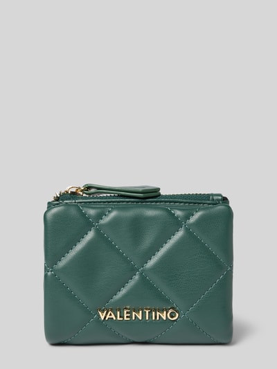 VALENTINO BAGS Portfel z napisem z logo model ‘OCARINA’ Ciemnozielony 1