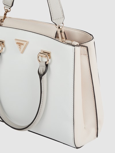 Guess Handtasche mit abnehmbarer Reißverschlusstasche Modell 'Alexie' Weiss 2