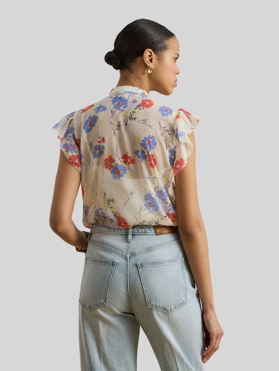 Lauren Ralph Lauren Shaped Fit Bluse mit Offizierskragen und materialgleicher Schluppe Ecru 5