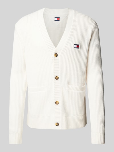 Tommy Jeans Cardigan mit Label-Badge Offwhite 2